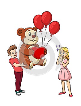 Valentines Day themed illustration