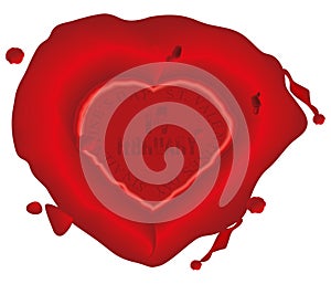 Valentines day wax seal