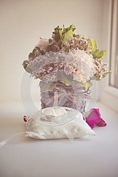 Valentines Day or wedding bouquet. background with flower