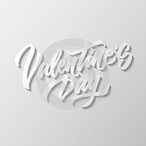 Valentines Day White Lettering Badge
