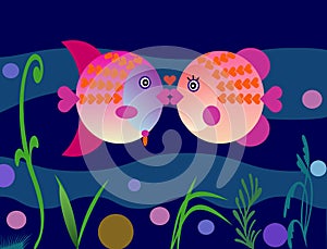 Valentines Fish Kiss !