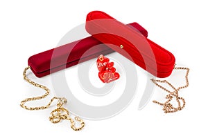 Valentines gift of gold jewellery