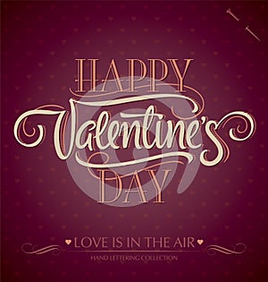 Valentines hand lettering (vector)