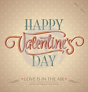 Valentines hand lettering (vector)