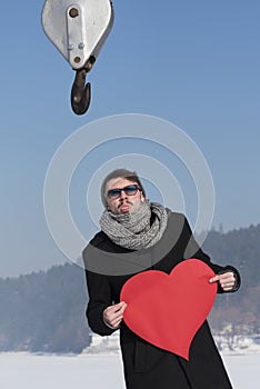 Valentines Heart Crane Hook Love Attract