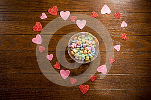 Valentines Heart and Sweet Heart Candies