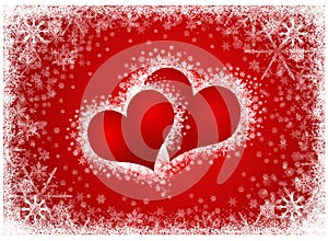 Valentines hearts frame