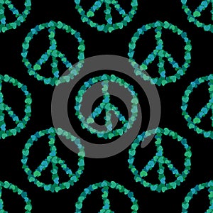 Valentines hearts seamless peace sign pattern for wrapping paper and fabrics and linens and kids clothes print