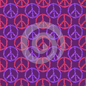 Valentines hearts seamless peace sign pattern for wrapping paper and fabrics and linens and kids clothes print