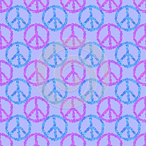 Valentines hearts seamless peace sign pattern for wrapping paper and fabrics and linens and kids clothes print