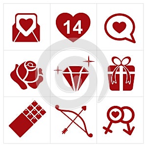 Valentines icon set
