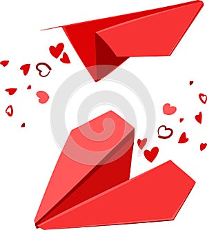 Valentines paperplanes