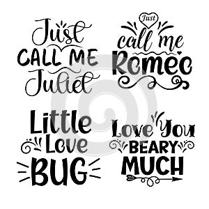Valentines Quotes Design SVG Bundle . photo