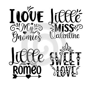 Valentines Quotes Design SVG Bundle. photo