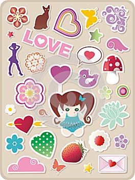 Valentines stickers
