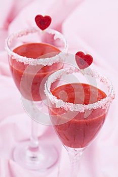 Valentines strawberry drink