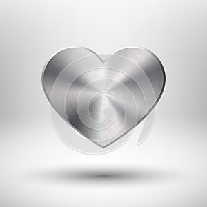 Valentiness Day Heart with Metal Texture