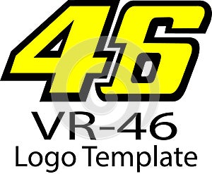 Valentino Rossi and template logo photo