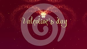 Valentite`s Day Love confession. Valentine`s Day heart made of red wine splash is appearing. Then the heart is