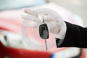 Valet Boy Hand Holding Car Key