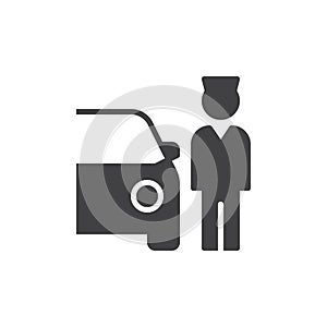 Valet Parking icon vector