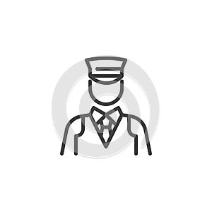 Valet Parking line icon