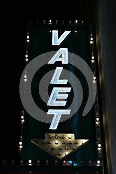 Valet parking neon lights