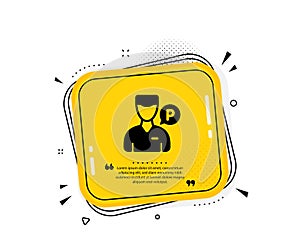 Valet servant icon. Parking person sign. Vector