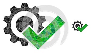 Valid Gear Triangle Lowpoly Flat Icon