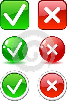 Validation buttons. photo