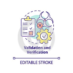 Validation and verification concept icon