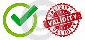 Validity Icon with Textured Validity Seal