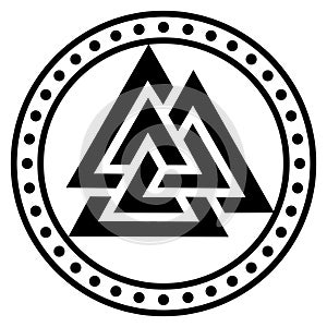 Valknut ancient pagan Nordic Germanic symbol