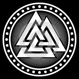 Valknut ancient pagan Nordic Germanic symbol