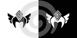 valkyrie icon Isolated flat vector in outline