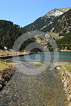 Lake in the Vall de NÃÂºria,  RipollÃÂ¨s region, Spain photo