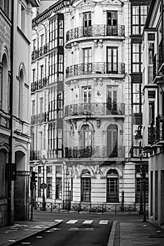 Historical and cultural city of Valladolid in Spain at night.