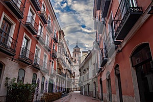 Historical and cultural city of Valladolid in Spain at night. photo