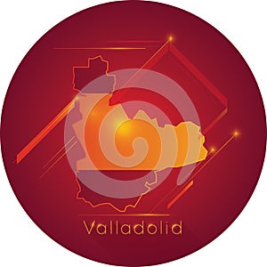Valladolid map. Vector illustration decorative design
