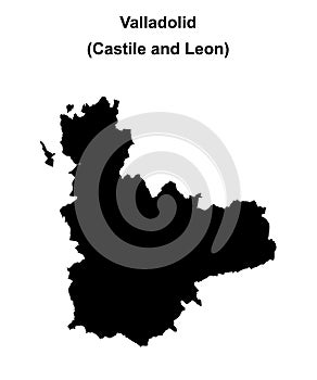 Valladolid outline map