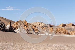 Valle de la Luna in Atacama desert, Antofagasta, Chile