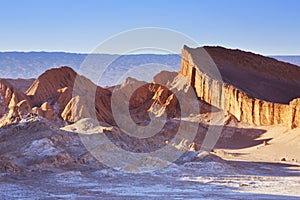 Valle de la Luna, Atacama Desert, Chile at sunset