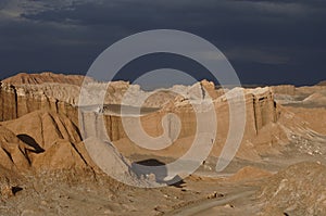 Valle de la luna (moon valley) in atacama desert