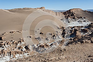 Valle de la Luna Moon Valley in Atacama Desert near San Pedro de Atacama, Antofagasta - Chile