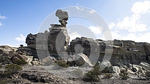 Valle de la Luna, Moon Valley Ischigualasto Jurassic Park of the Triassic period is a paleontological reserve, El Submarino photo