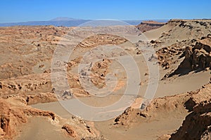 Valle de la Luna or Valley of the Moon in Atacama Desert of Northern Chile, the Driest Nonpolar Desert in the World photo