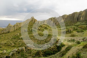 Valle de las Animas green hills near La Paz