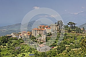 Vallecalle, mountain village in the Nebbio region, Northern Corsica, France photo