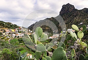 Vallehermoso on the island of La Gomera photo