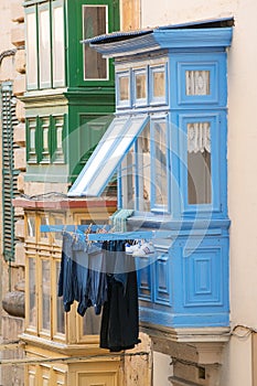 Valletta balconies